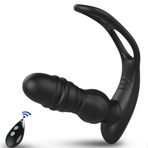 BestGSpot 7-Thrusting 7-Vibration Dual Cock Ring Prostate Vibrator-BestGSpot