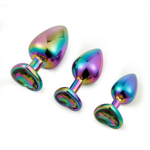Sparkling Pleasure: Felton Laser Color Diamond Anal Plug Set-BestGSpot