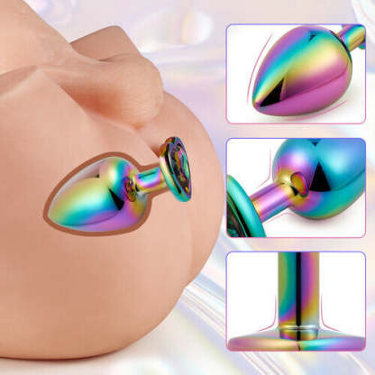 Sparkling Pleasure: Felton Laser Color Diamond Anal Plug Set-BestGSpot