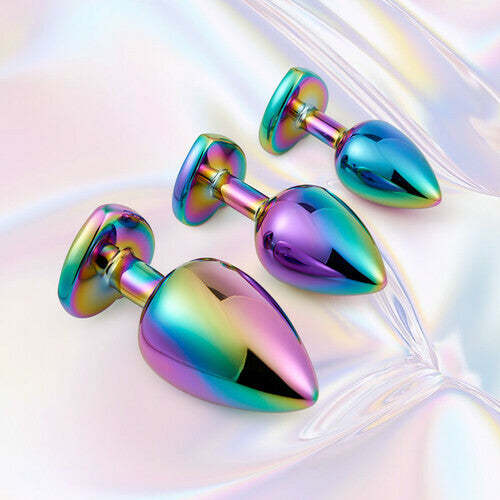 Sparkling Pleasure: Felton Laser Color Diamond Anal Plug Set-BestGSpot