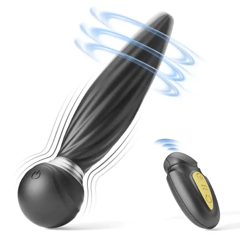 Daisy 7 Vibrating 7-Head Rotating Remote Prostate Anal Butt Plug-BestGSpot