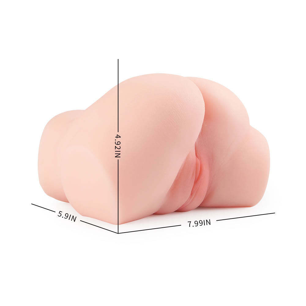 Easily Love Dual-Channel Realistic Butts - Double the Pleasure, Double the Fun-BestGSpot