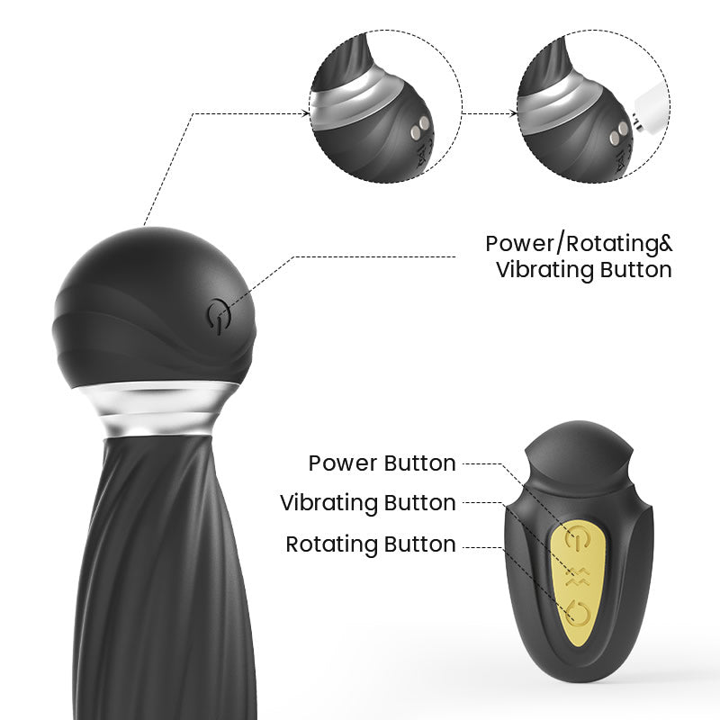 Daisy 7 Vibrating 7-Head Rotating Remote Prostate Anal Butt Plug-BestGSpot