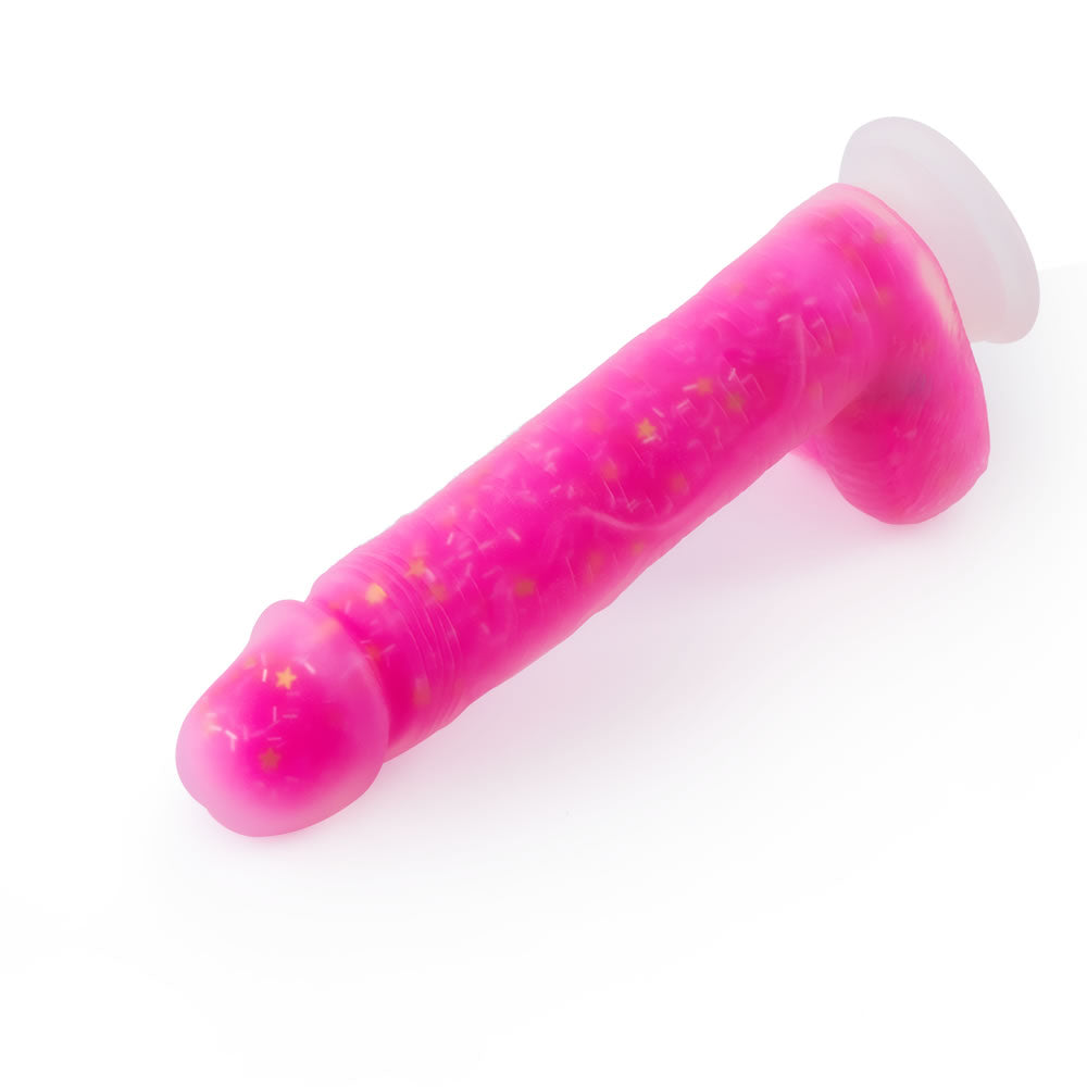 Pink Glitter Remote Control Vibrating Dildo - Sparkle and Pleasure Combined-BestGSpot