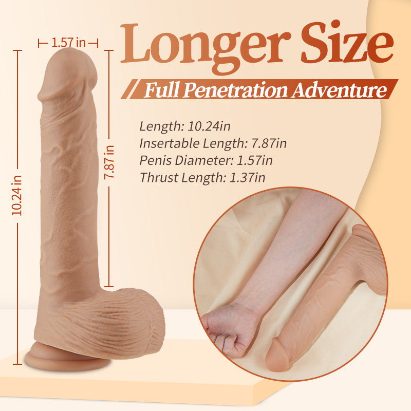 Rule the Realm of Pleasure 10-24 Inch 5 Telescoping 7 Vibrating Swing Huge Dildo-BestGSpot