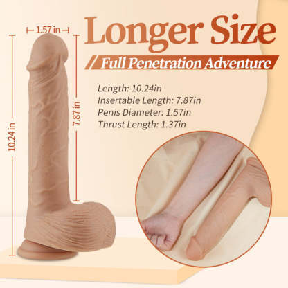 Rule the Realm of Pleasure 10-24 Inch 5 Telescoping 7 Vibrating Swing Huge Dildo-BestGSpot