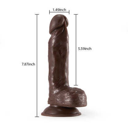 Michael 7.87-inch Big Glans Stout Man Lifelike Dildo with Strong Suction Cup-BestGSpot
