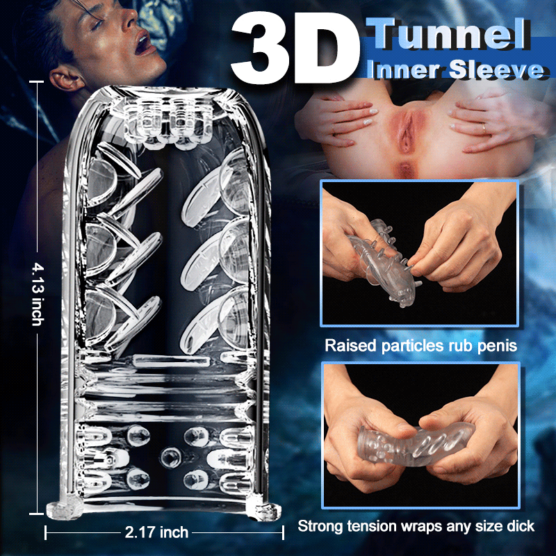Lightning 10 Thrusting Spinning Suction Technical Sense Male Masturbation Cups-BestGSpot