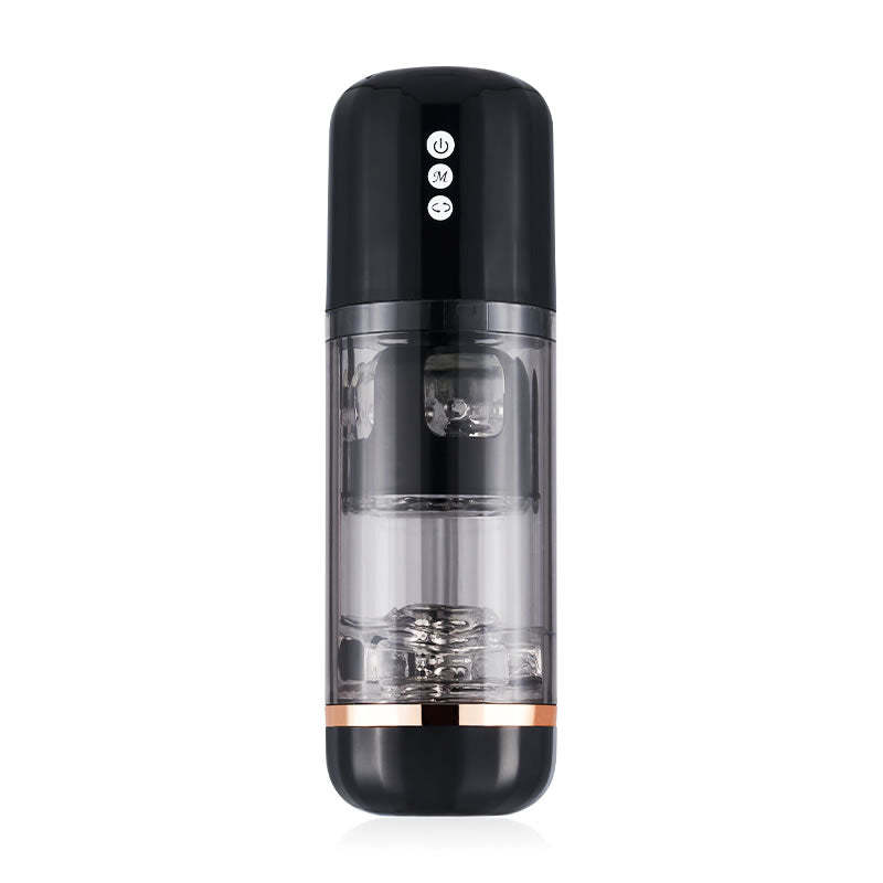 Transfo 5 Spinning Masturbation Cup - 10 Vibrations, Sectional Sleeves-BestGSpot