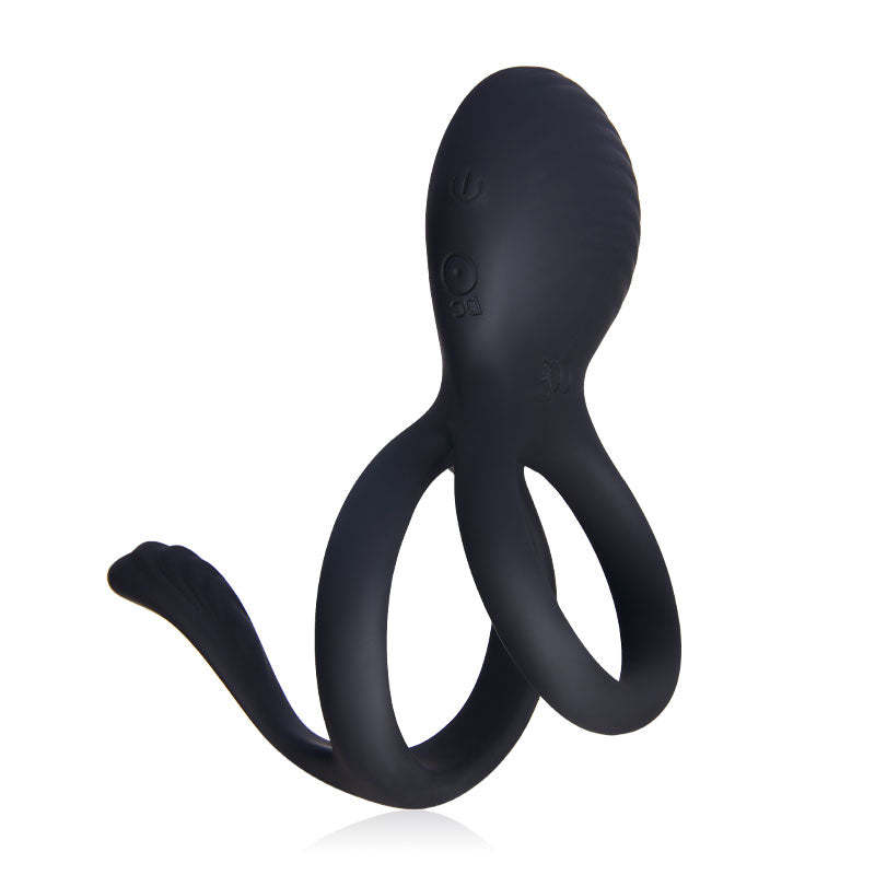 Hot Vibration Stimulating Remote Control Double Cock Ring for Couple Play-BestGSpot