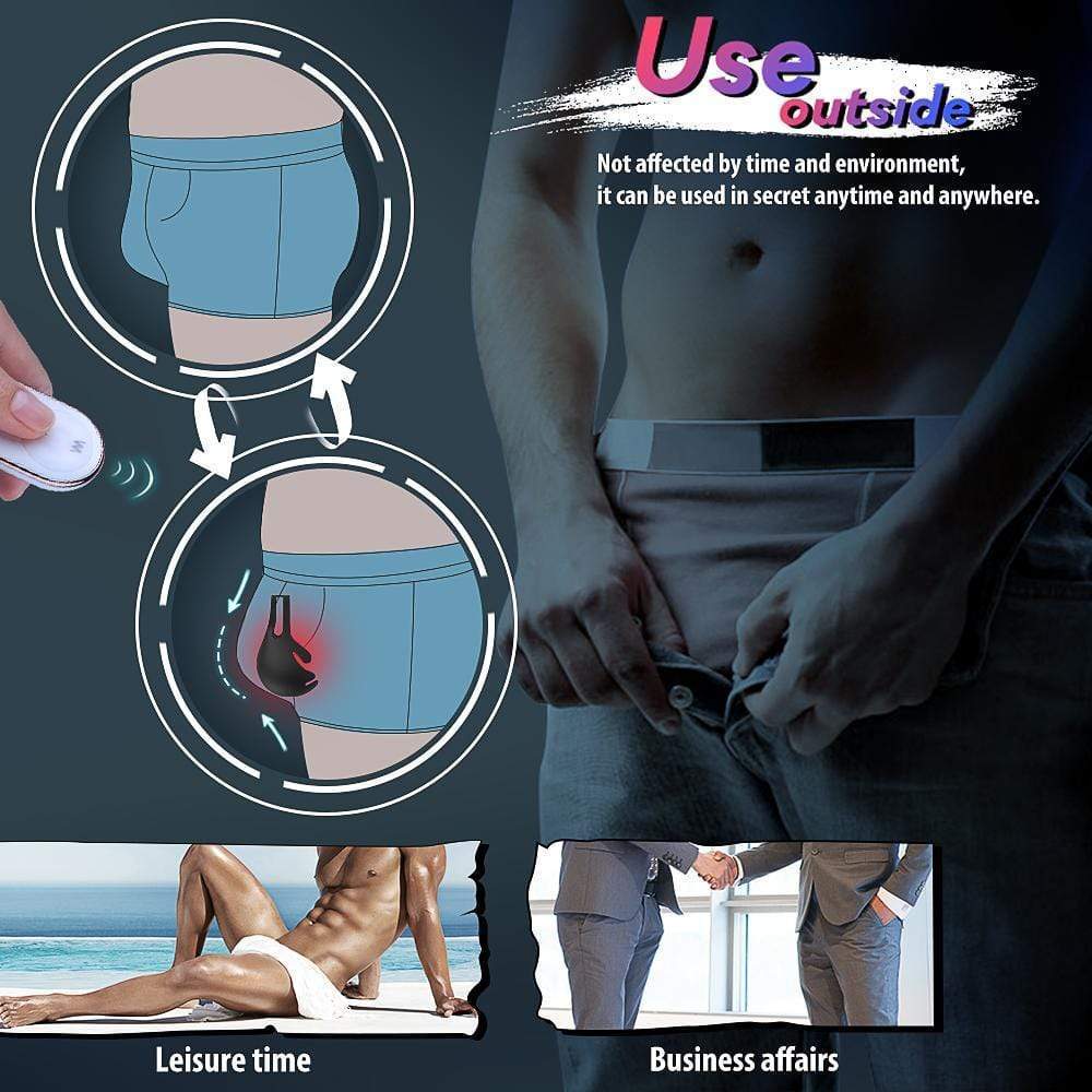 1.29" 9-Speed Vibrating Penis Ring with Testicles Teaser-BestGSpot