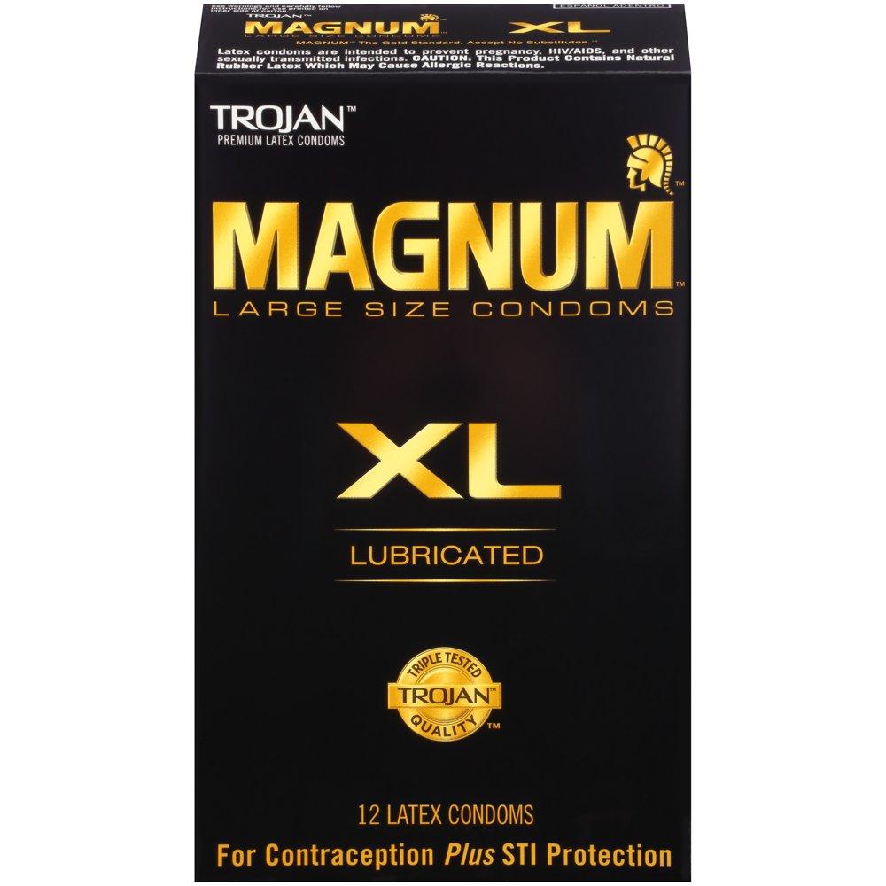 Trojan Magnum XL Lubricated Condoms - 3 Pack & 12 Pack Available!-BestGSpot