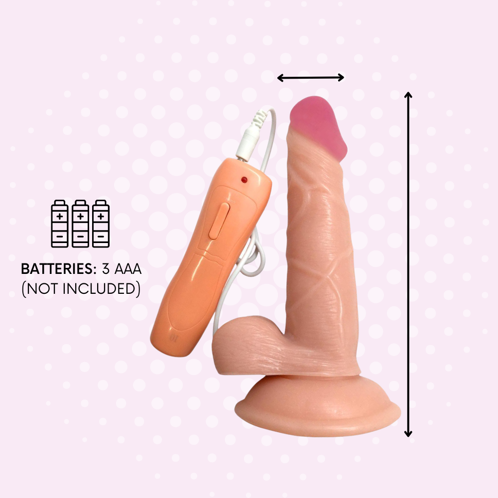 Hands-Free 7 Inch Rideable Vibrating Suction Cup dildo-BestGSpot