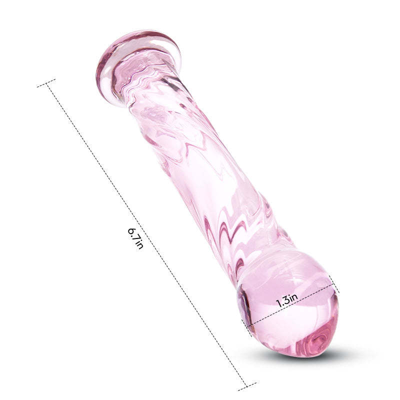 Bestgspot Crystal Glass Butt Plug / Glass Dildo 6.7 inch-BestGSpot