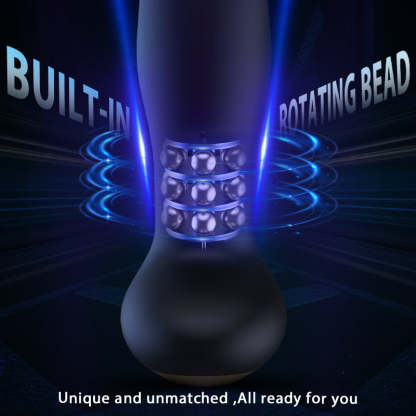 Black Panther 8-Frequency Vibrating Bead Rotating Prostate Massager-BestGSpot