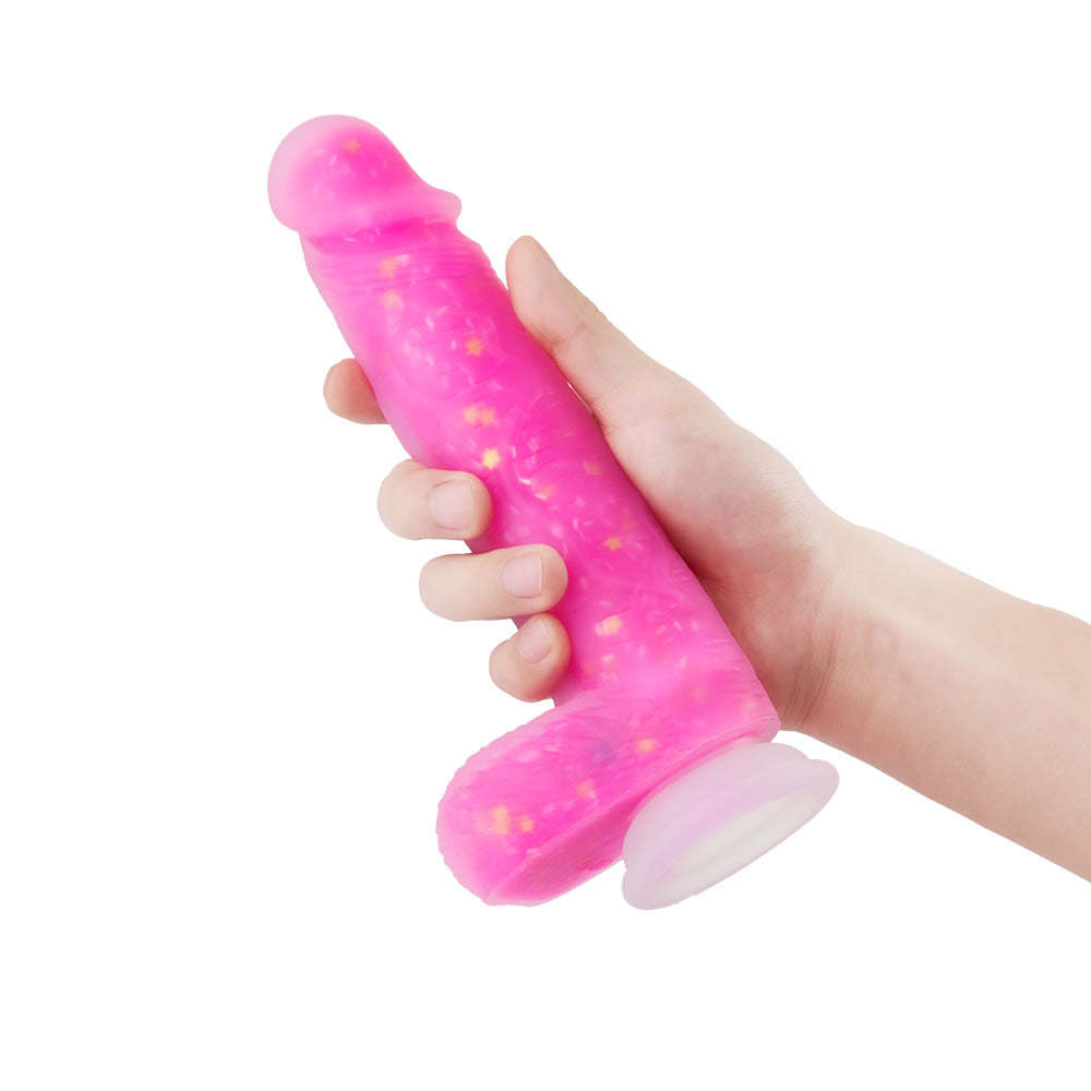Pink Glitter Remote Control Vibrating Dildo - Sparkle and Pleasure Combined-BestGSpot