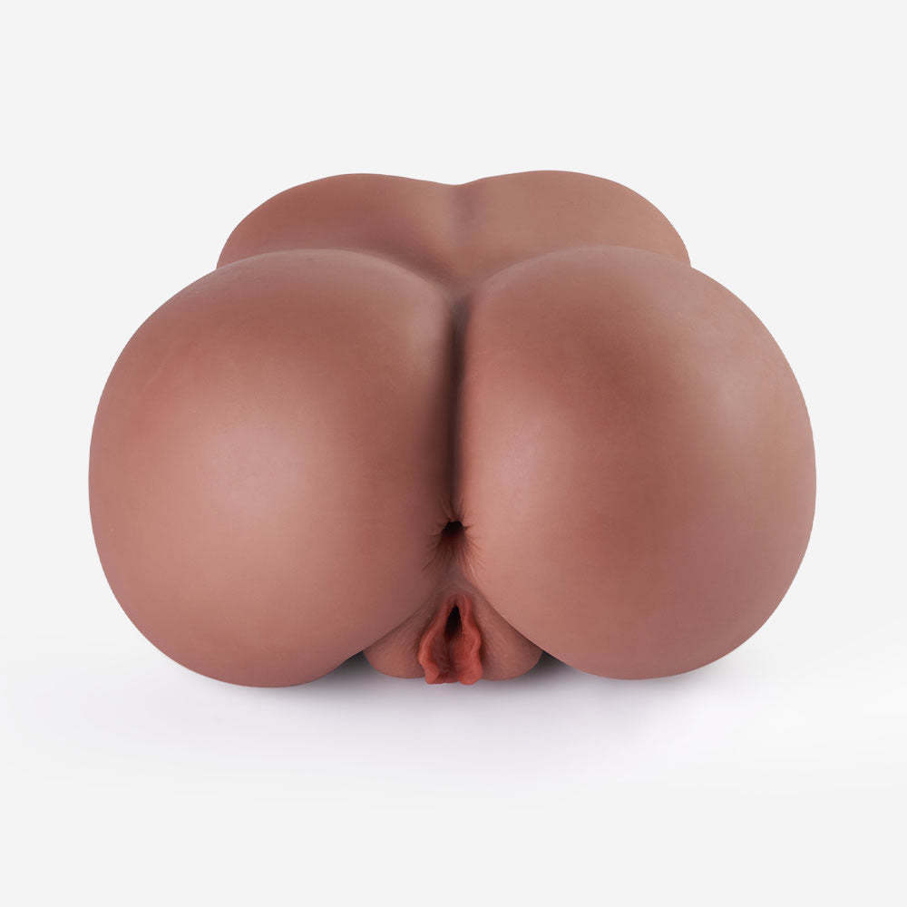 6.23lb Mariane Browned Caramel Sexpot Dual Tunnel Realistic Anal & Clitoris Male Masturbator-BestGSpot