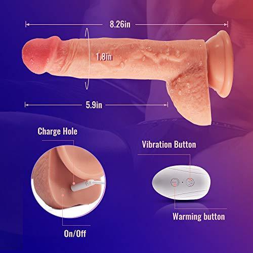 8.3-Inch 4-in-1 Thrusting, Rotation, Vibrating, Heating Lifelike Dildo-BestGSpot