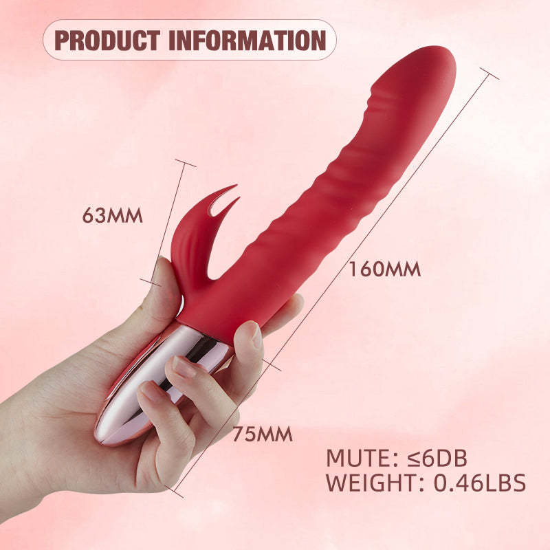 BestGspot G-Spot Retractable Burgundy Heated Vibrator-BestGSpot