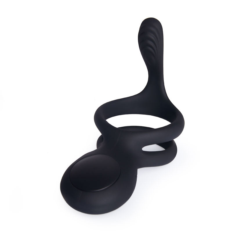 Hot Vibration Stimulating Remote Control Double Cock Ring for Couple Play-BestGSpot