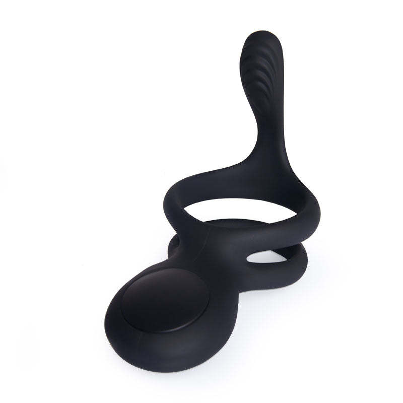 Hot Vibration Stimulating Remote Control Double Cock Ring for Couple Play-BestGSpot