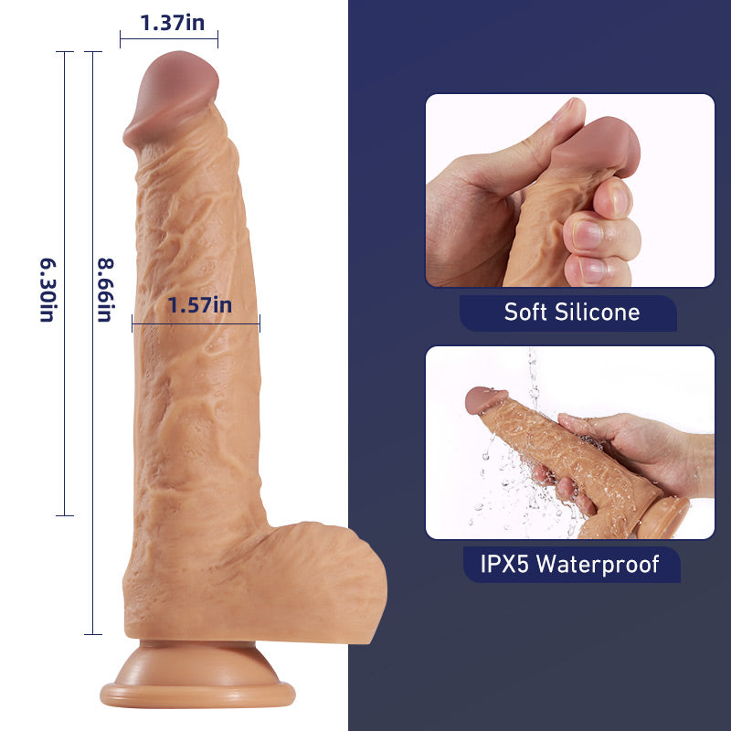 8.6-Inch Remote 3 Functions Multiple Combination Lifelike Dildo-BestGSpot