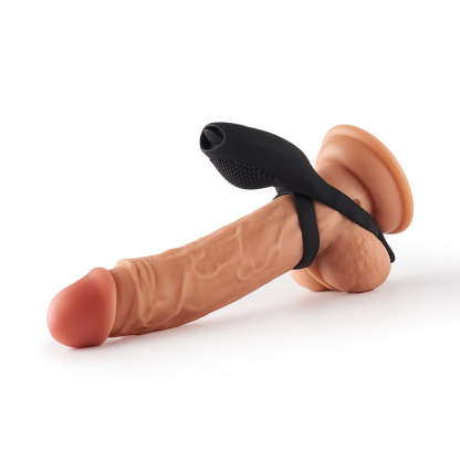 Sensation Pleasure: 10-Pattern Tongue-Licking Vibrating Penis Ring for Couple Play-BestGSpot