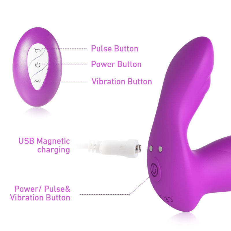 Mirage 10 Vibrations 10 Pulses Anal Prostate Massager with Remote Control-BestGSpot