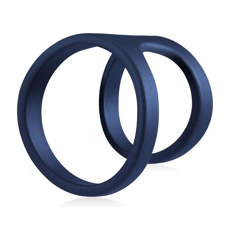 The Perfect Blend of Pleasure and Comfort Dual Rings Indigo Blue Penis Ring Male Enhancement-BestGSpot