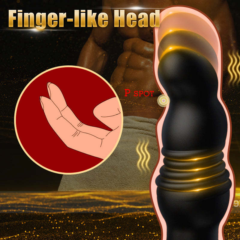 2-in-1 Thrusting & Vibrating Anal Massager with Cock Ring - Double the Pleasure-BestGSpot