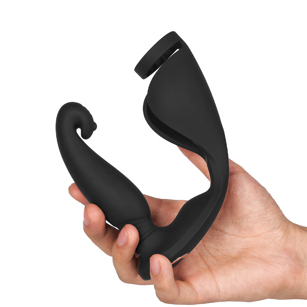 S-HANDE Versatile Vibrating Remote Control Cock Ring Butt Plug Prostate Massager-BestGSpot