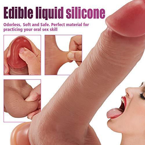 8.6-Inch Realistic Wiggling Dildo with 9-Frequency Vibration and Remote Control-BestGSpot