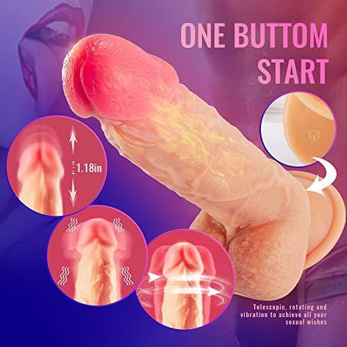 8.3-Inch 4-in-1 Thrusting, Rotation, Vibrating, Heating Lifelike Dildo-BestGSpot