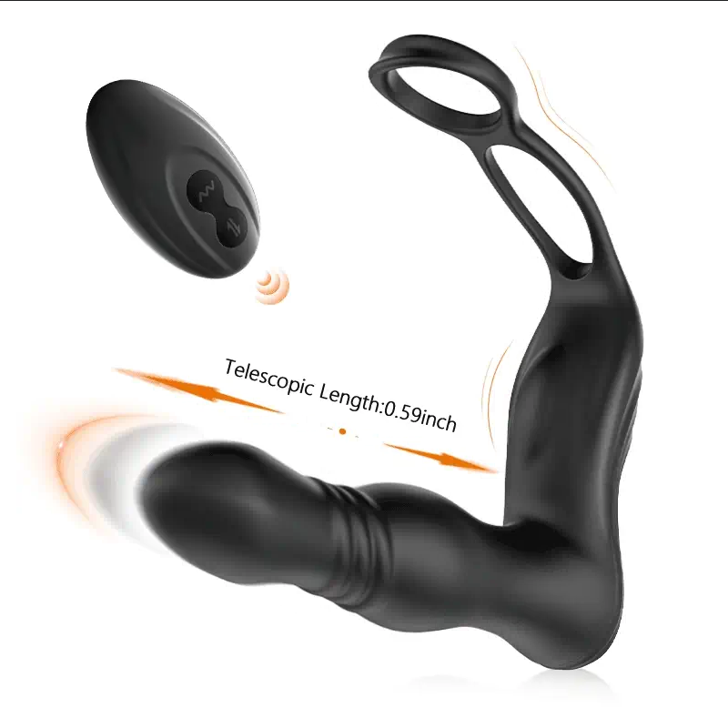 Thor 3 Thrusting 10 Vibrating Dual Cock Rings Prostate Massager-BestGSpot