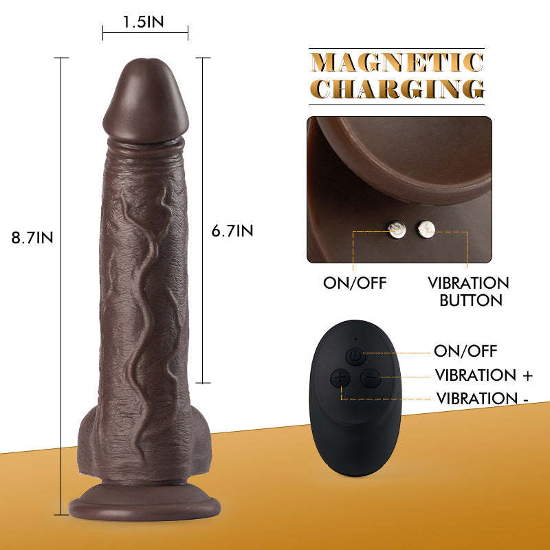 Dark Brown Remote Dildo: Ultimate Pleasure-BestGSpot