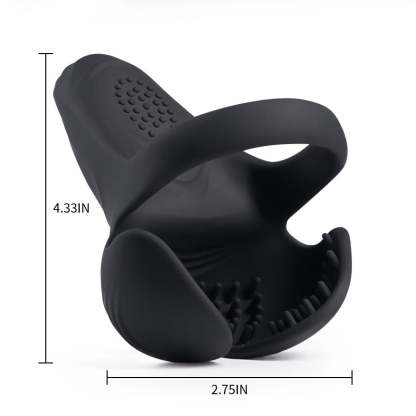 Sensation Bliss: 10-Pattern Vibrations Balls Dense Tickler Penis Ring!-BestGSpot