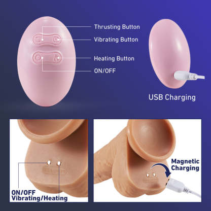 8.6-Inch Remote 3 Functions Multiple Combination Lifelike Dildo-BestGSpot