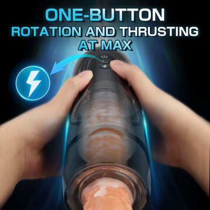 7 Thrusting, 7 Vibrating Hands-Free Masturbation Cup with Suction Base-BestGSpot