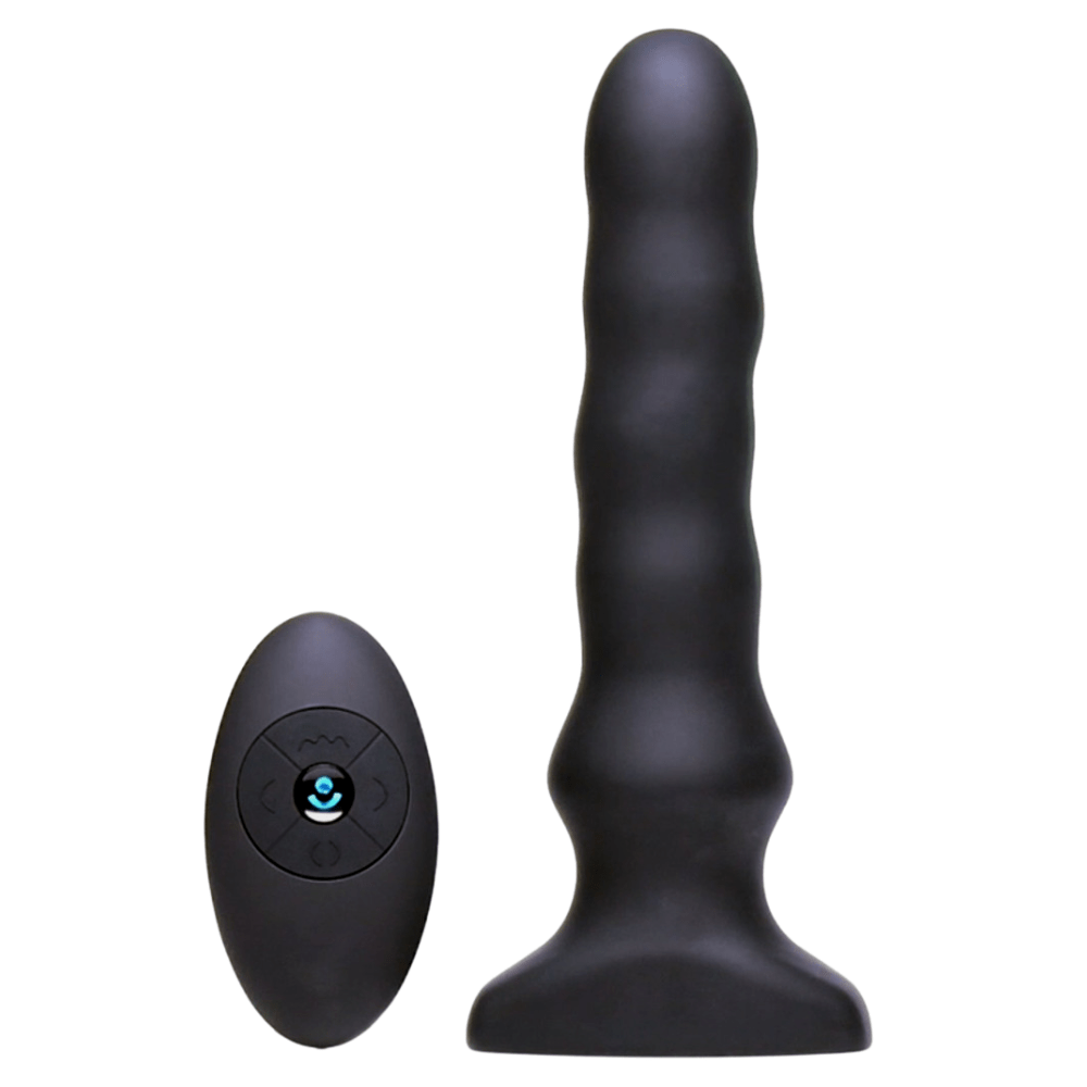 Rippled Swirling Anal Plug With Wireless Remote-BestGSpot