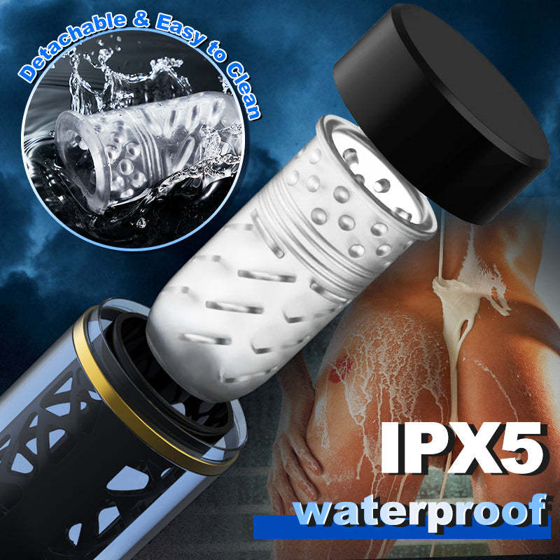 Lightning 10 Thrusting Spinning Suction Technical Sense Male Masturbation Cups-BestGSpot