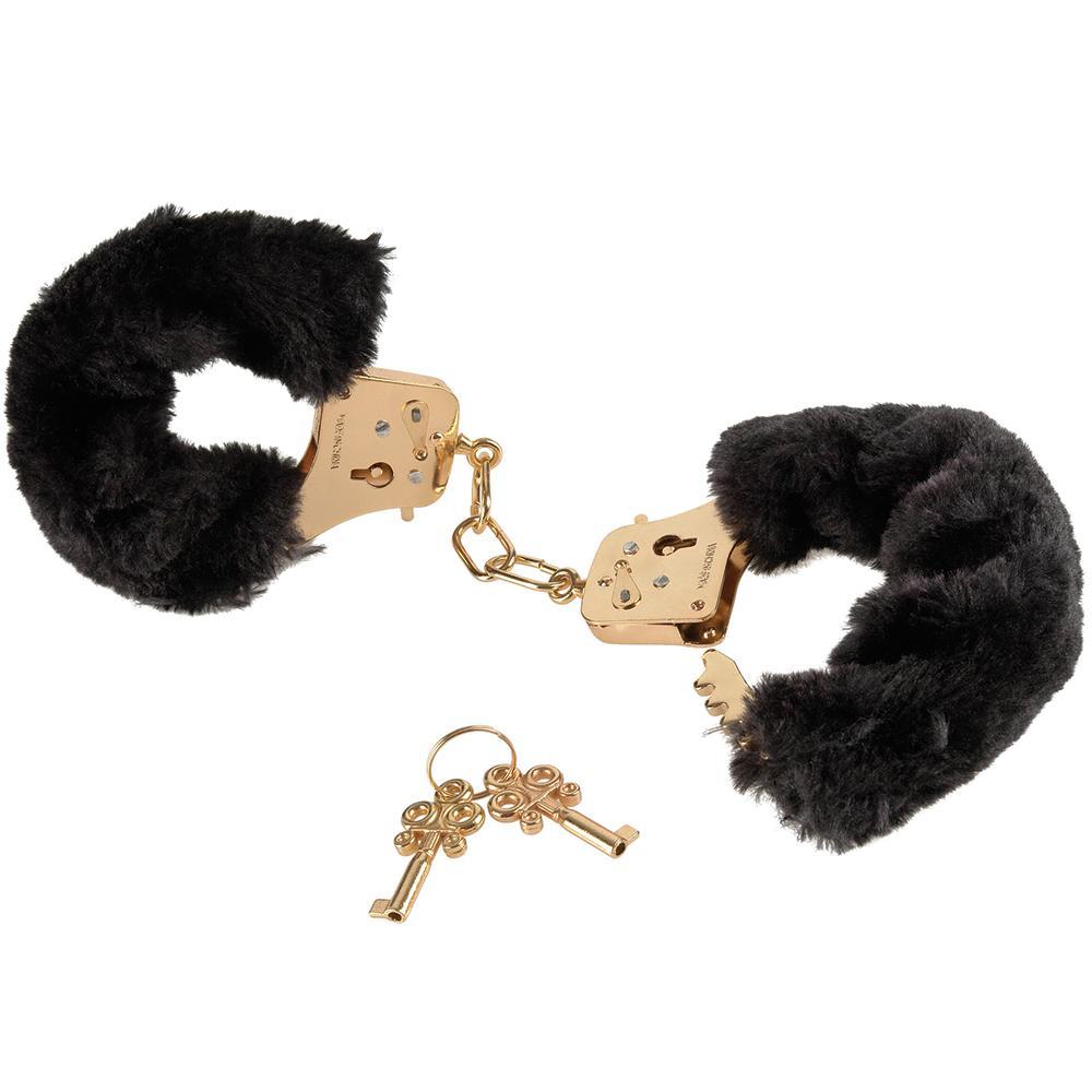 Fetish Fantasy Gold Deluxe Furry Cuffs-BestGSpot