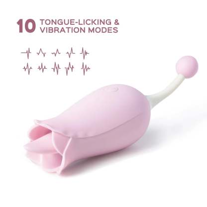 Dora - Rose Toy Clit Vibrator and Tongue Licker-BestGSpot