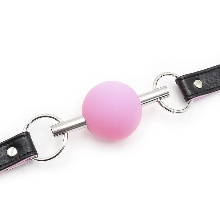 Silicone Ball Gag With Leather Straps-BestGSpot
