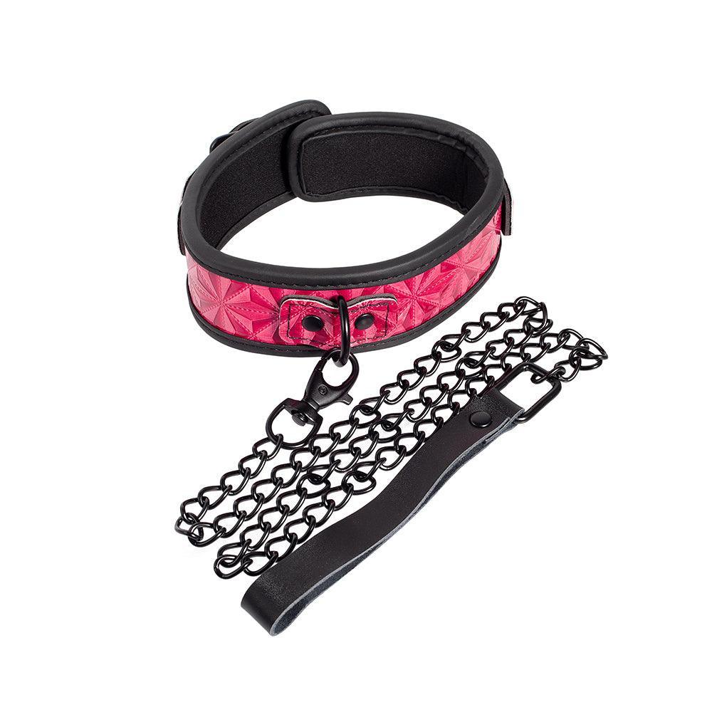 Power Play Collar and Leash - Enhance Your Bondage Play in Pink-BestGSpot