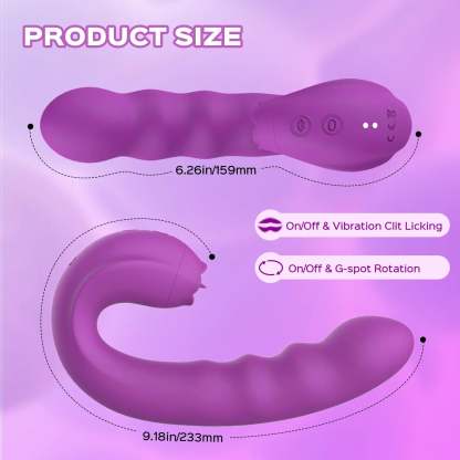 Lilian 3-in-1 Rotating G-Spot Vibrator with Clit Stimulator Tongue - Experience Ultimate Pleasure-BestGSpot