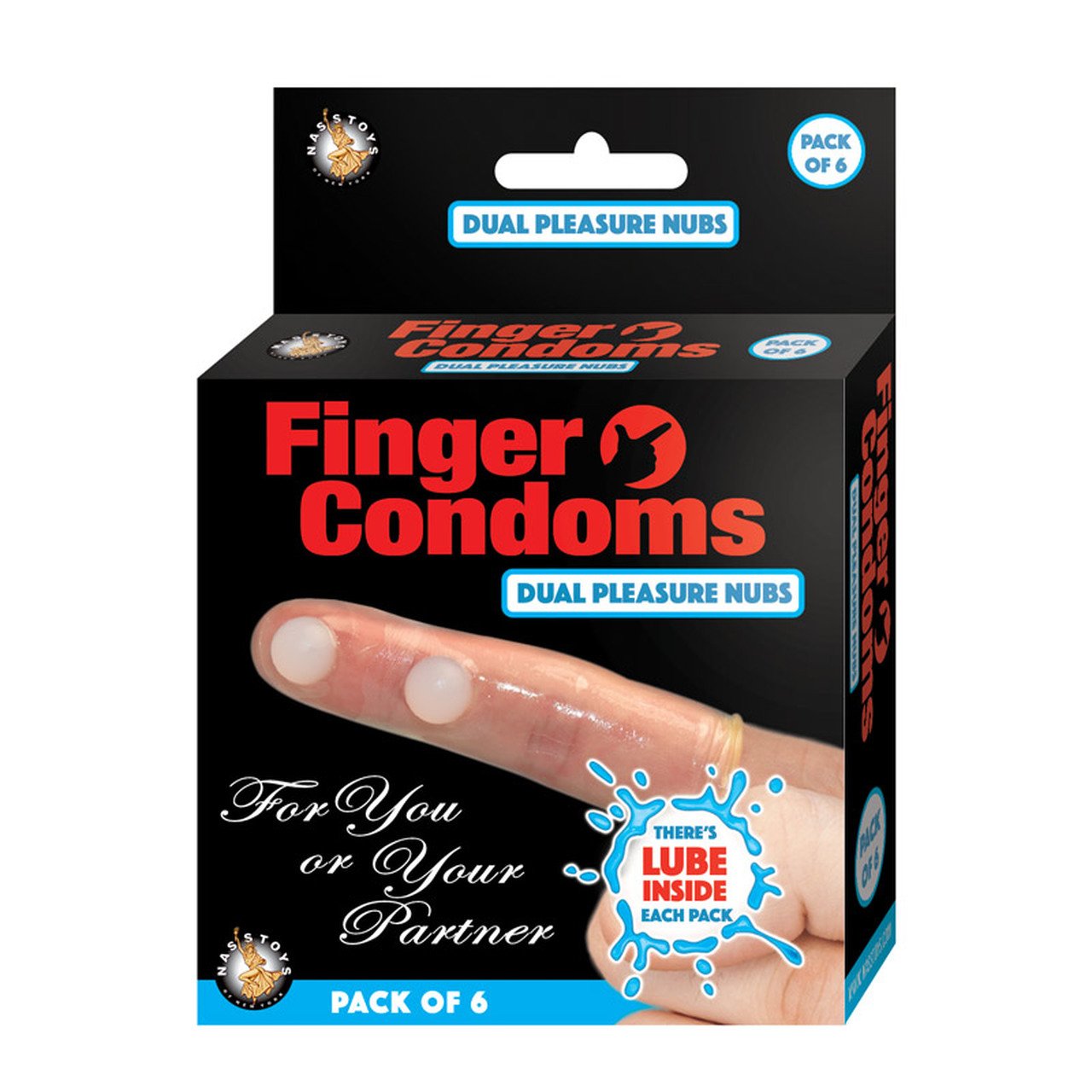 Finger Condoms with Dual Pleasure Nubs - 6 Pack-BestGSpot