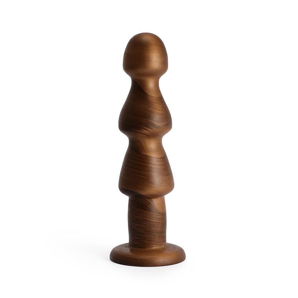 Elza - Beaded Anal Plug in Brown-BestGSpot