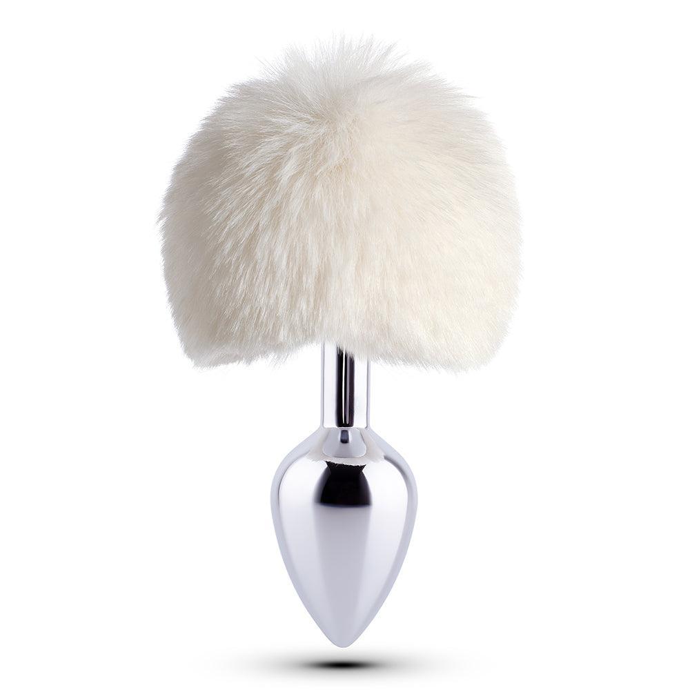 White Short Tail Butt Plug: Tailored Pleasure for Playful Delights-BestGSpot