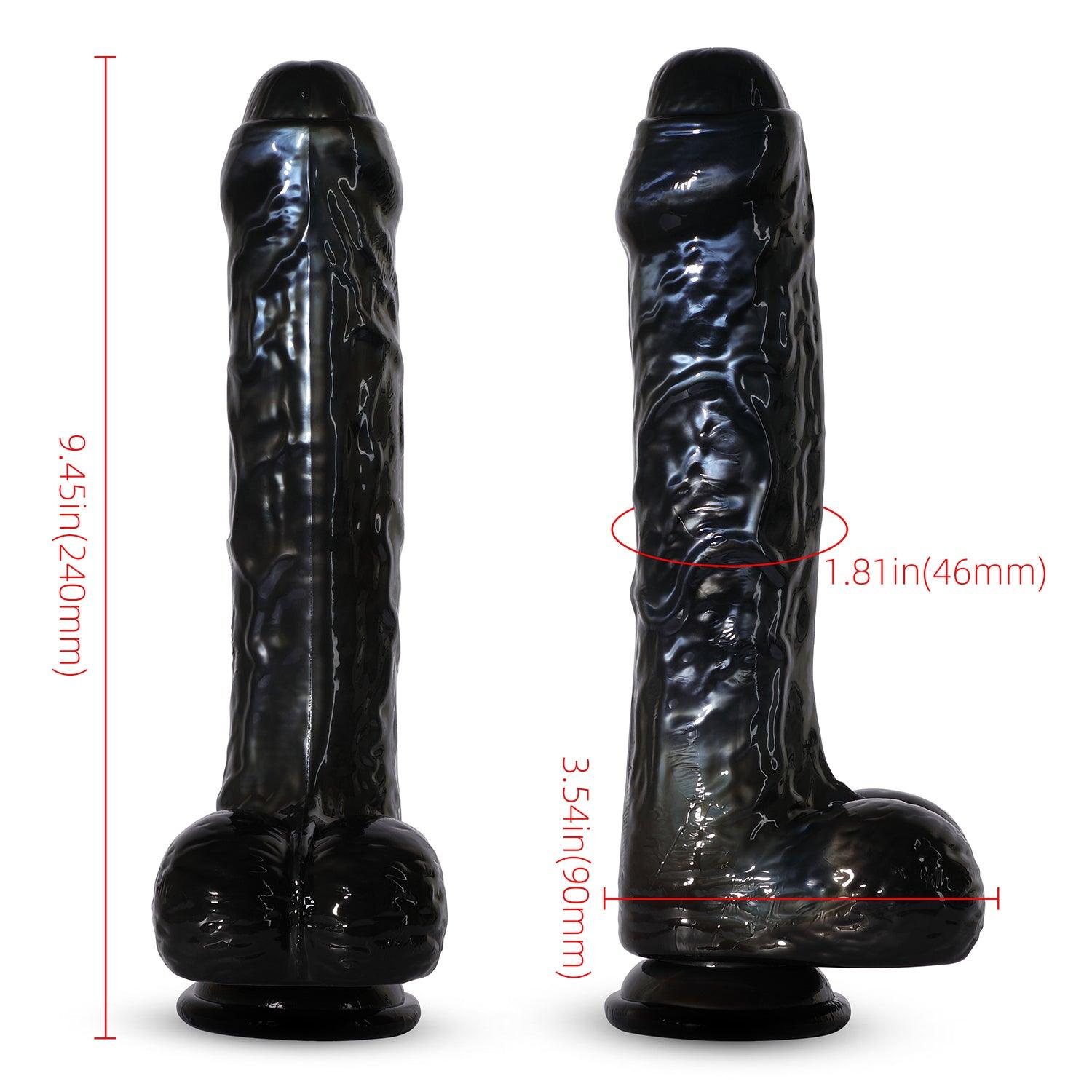 Ezra Black Dildo with Suction Cup - 7-Inch Pleasure Master-BestGSpot