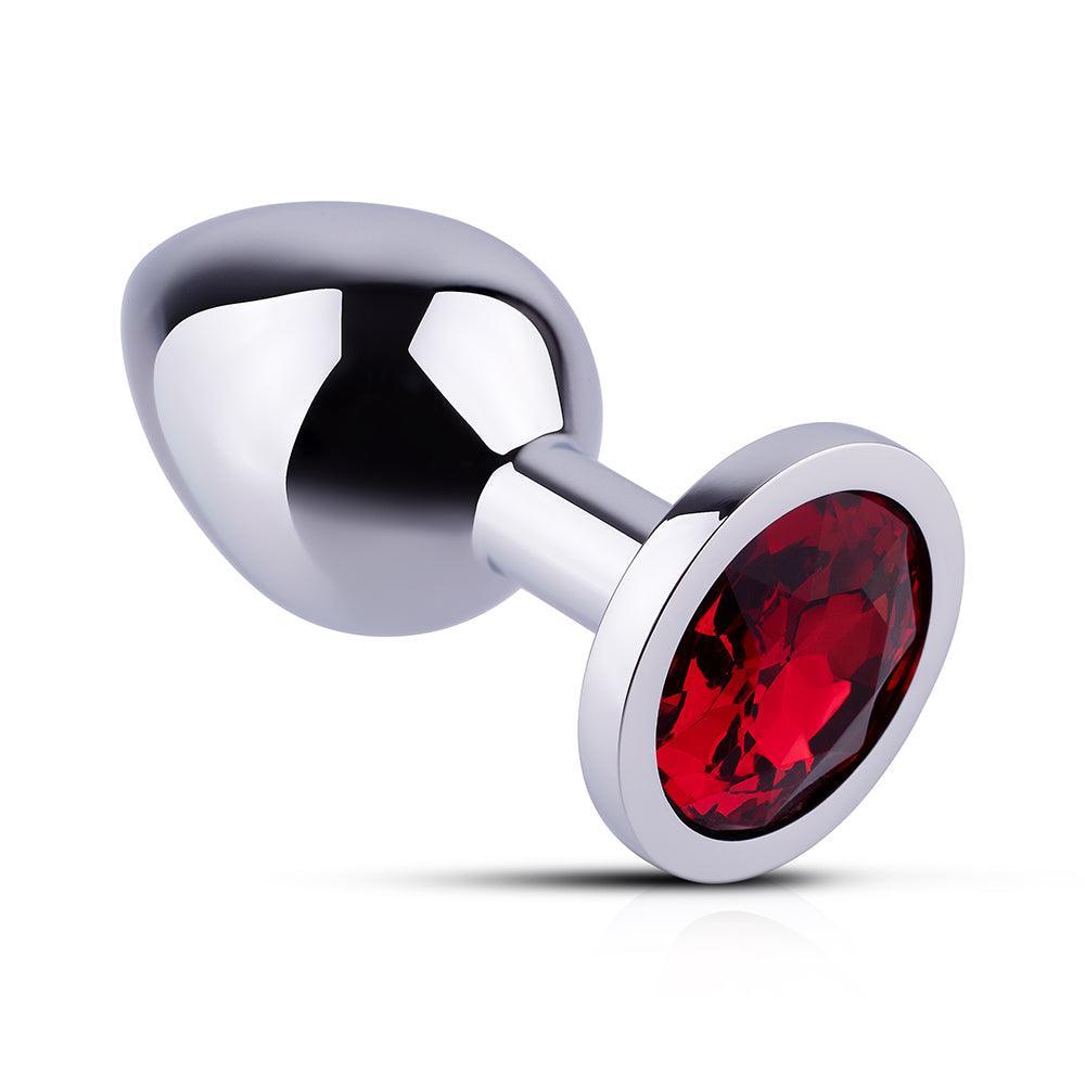 Red Gem Zinc Alloy Butt Plug - Elegant Pleasure Jewe-BestGSpot